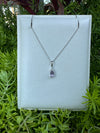 10K White Gold Amethyst Pendant