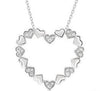 SILVER HEART SHAPE DIAMOND PENDANT