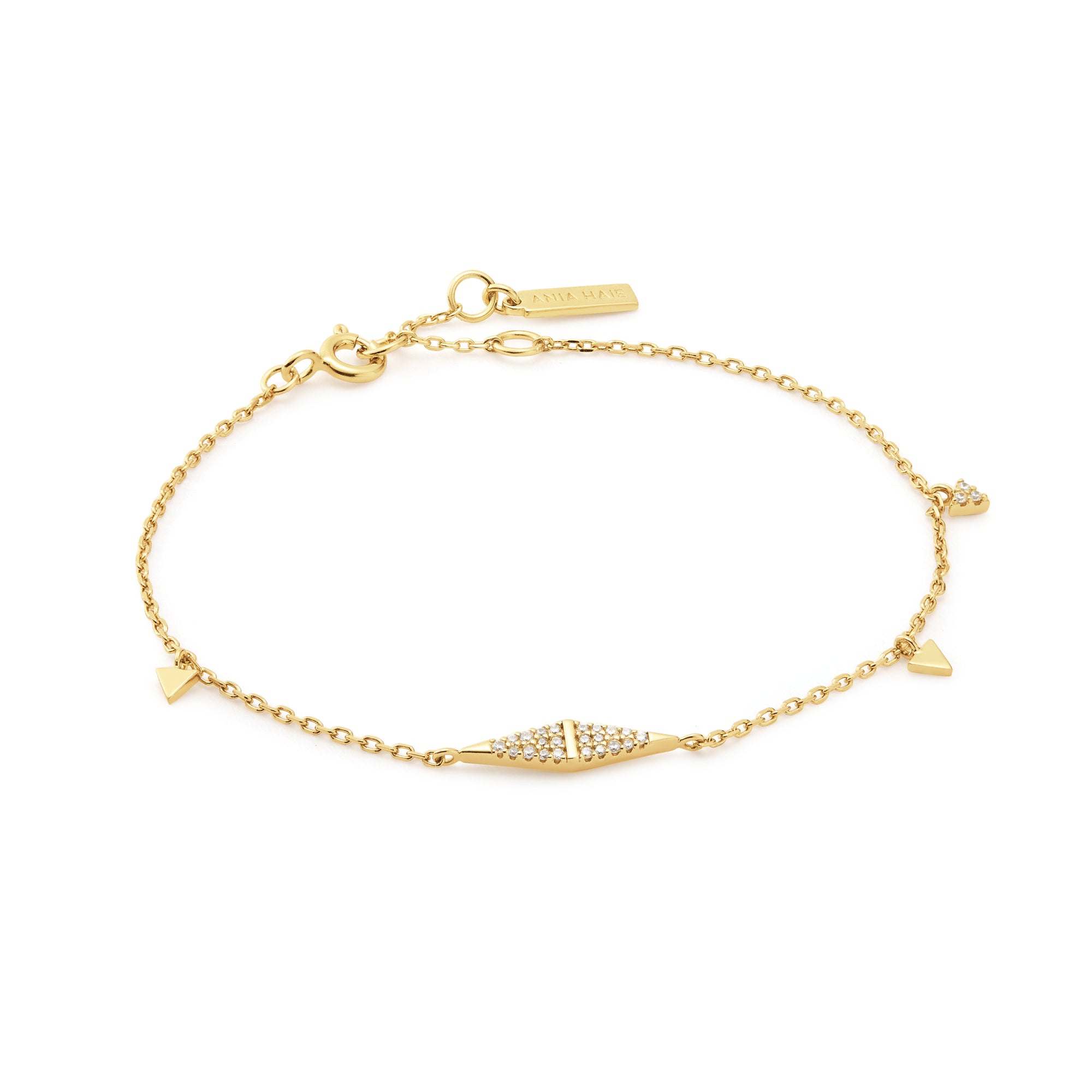 Gold Geometric Chain Bracelet