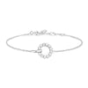 Silver Interlinked Circles Pavé Bracelet