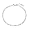 Silver Row Bezel Set Bracelet