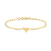 Gold Triangle Kiss Bracelet