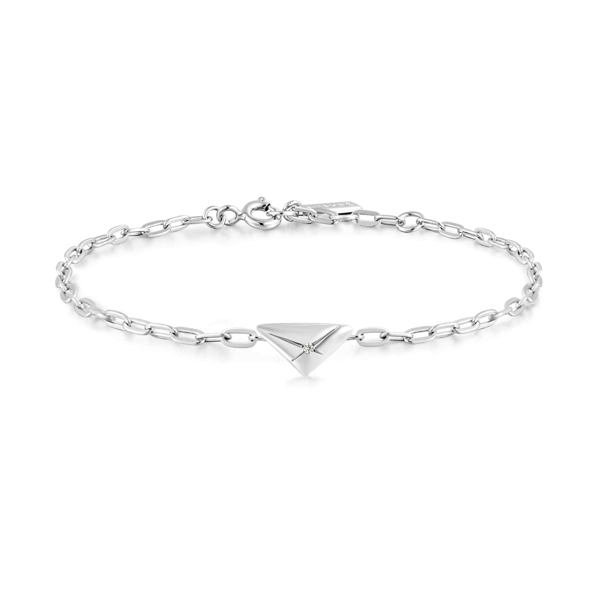 Silver Triangle Kiss Bracelet