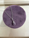 10K White Gold Amethyst Pendant