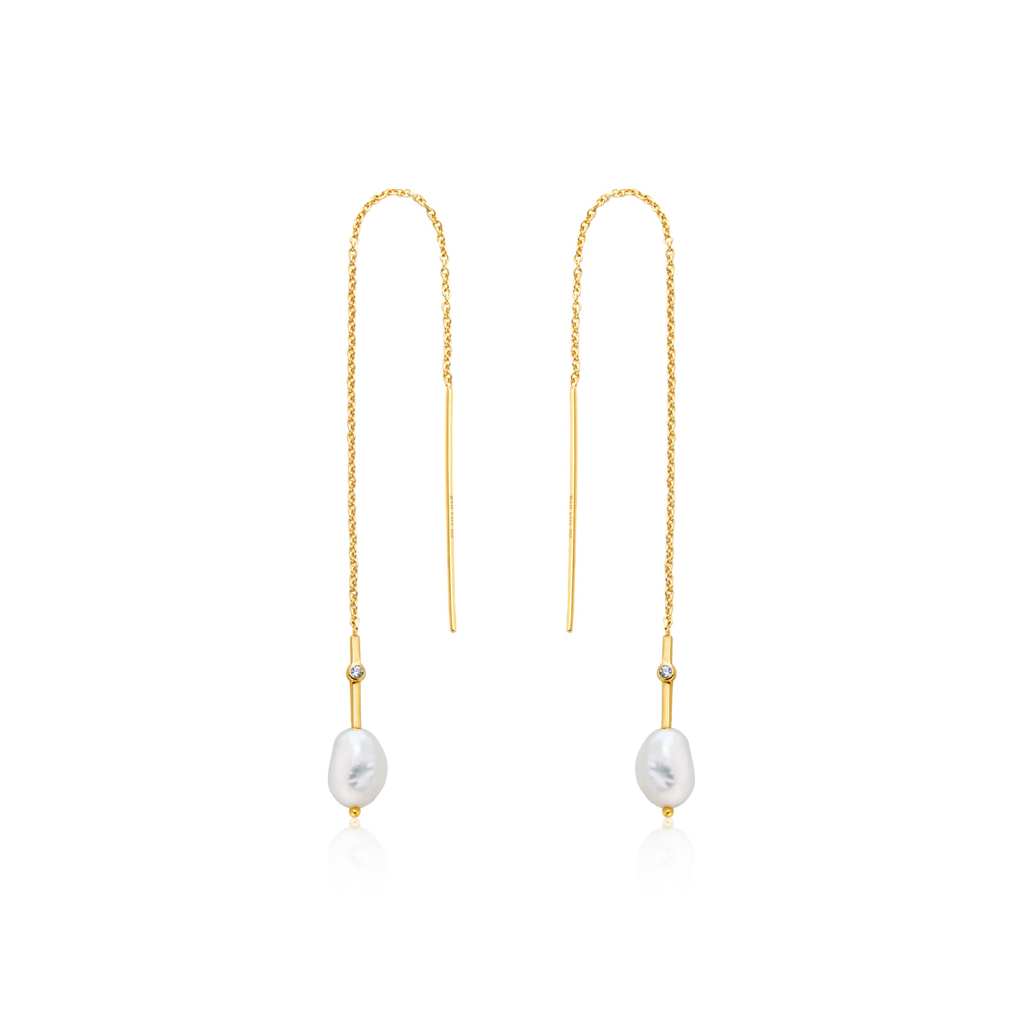 PEARL THREADER EARRINGS