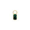 Gold Faceted Green Earring Charm