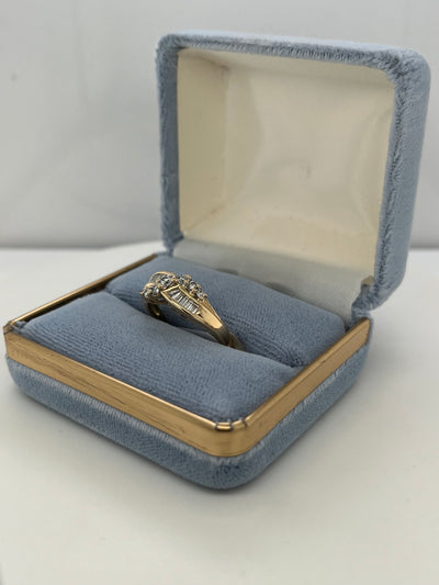 Baguette and Round Diamond Fashion Ring