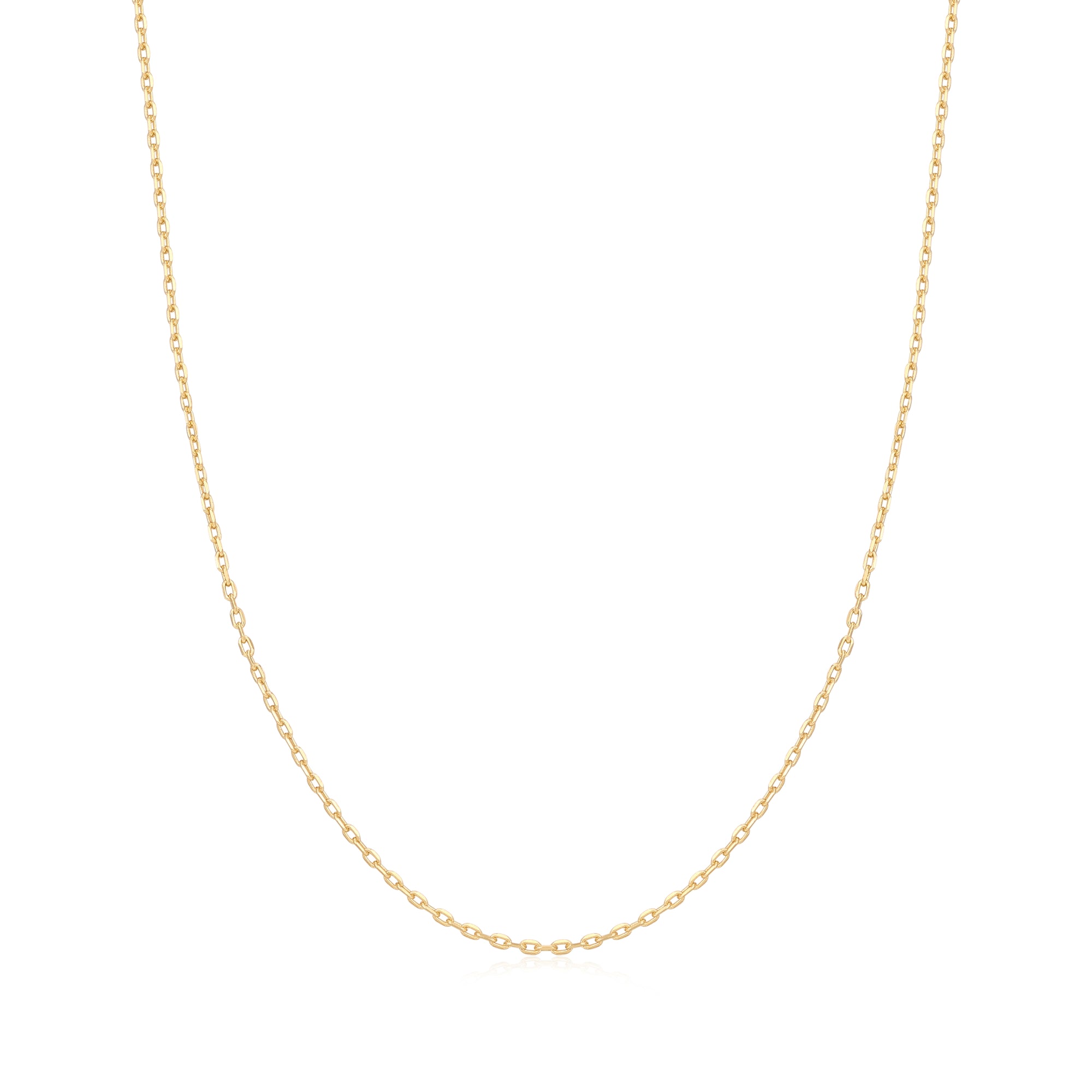 Gold Mini Link Charm Chain Necklace