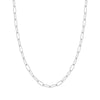 Silver Link Charm Chain Necklace