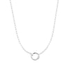 Silver Mini Link Charm Chain Connector Necklace