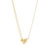 Gold Twisted Wave Mini Pendant Necklace