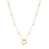 Gold Shimmer Chain Charm Connector Necklace