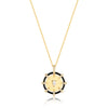 Gold Sparkle Point Medallion Necklace