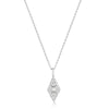 Silver Pearl Geometric Pendant Necklace