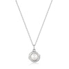 Silver Pearl Sphere Pendant Necklace