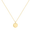 Gold Disc Pendant Necklace