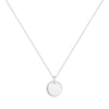 Silver Disc Pendant Necklace