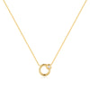 Gold Hoop Freshwater Pearl Necklace