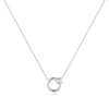 Silver Hoop Freshwater Pearl Necklace