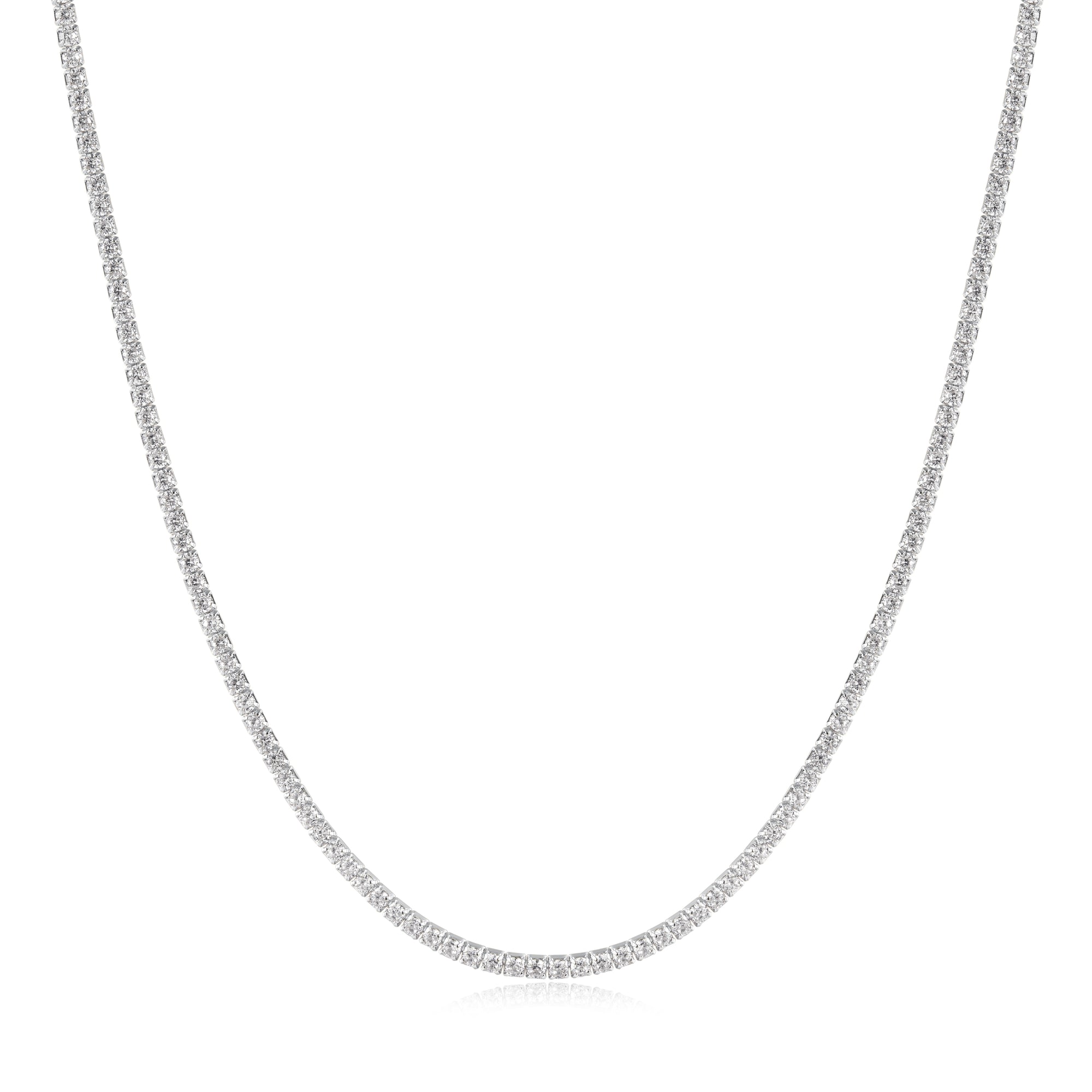 Silver Pavé Necklace