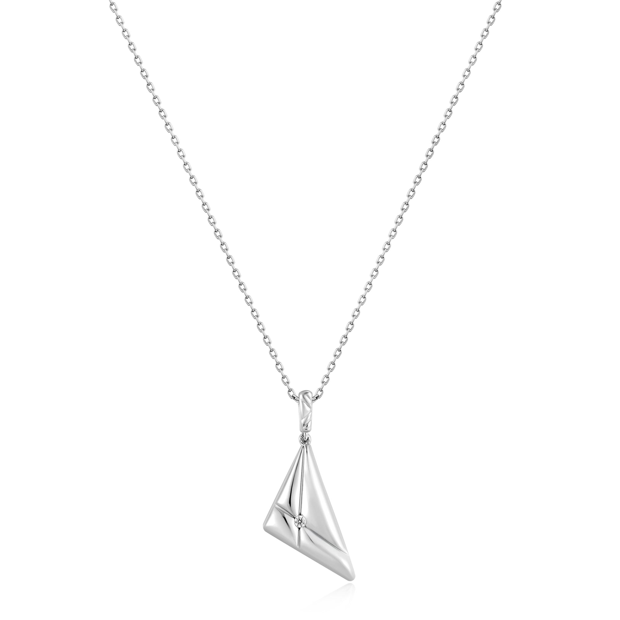 Silver Triangle Pendant Necklace