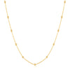 Gold Bobble Long Chain Necklace