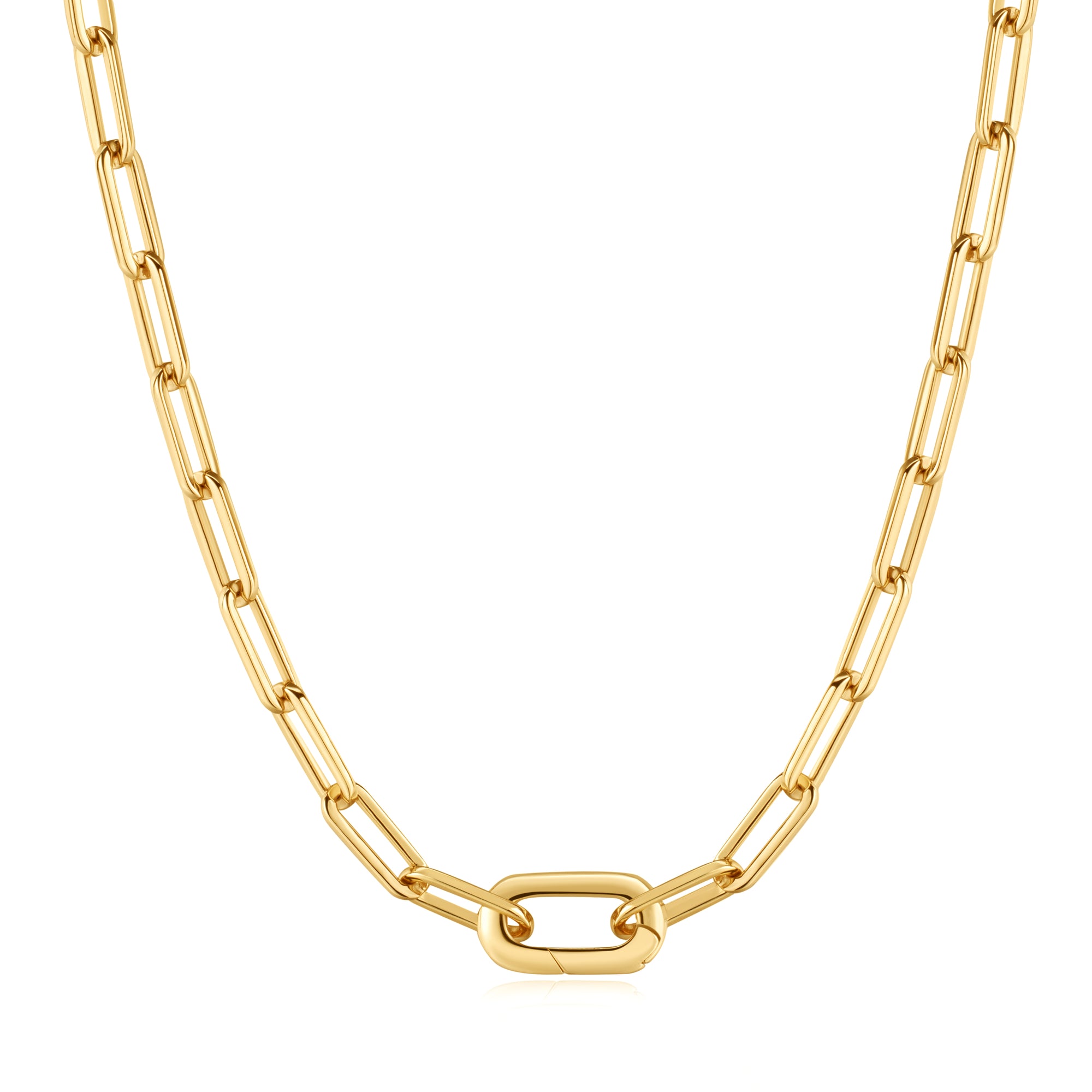 Gold Linked Chunky Chain Necklace