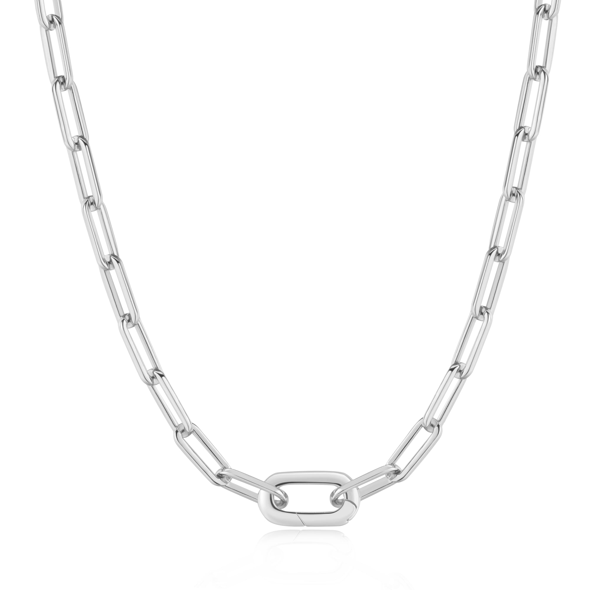 Silver Linked Chunky Chain Necklace