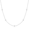 Silver Stars Station Necklace