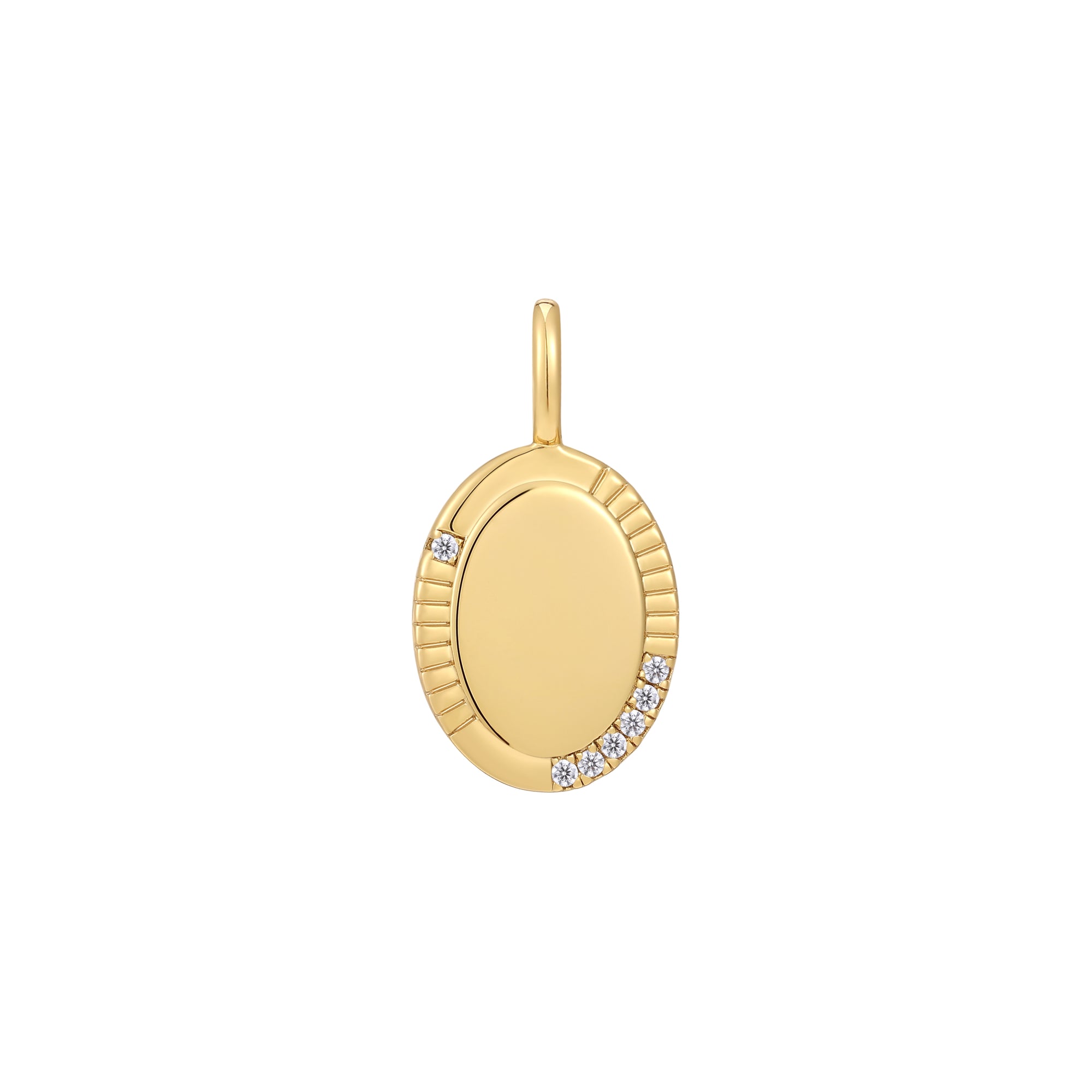 Gold Oval Charm