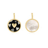 Gold Heart Enamel and Mother of Pearl Charm