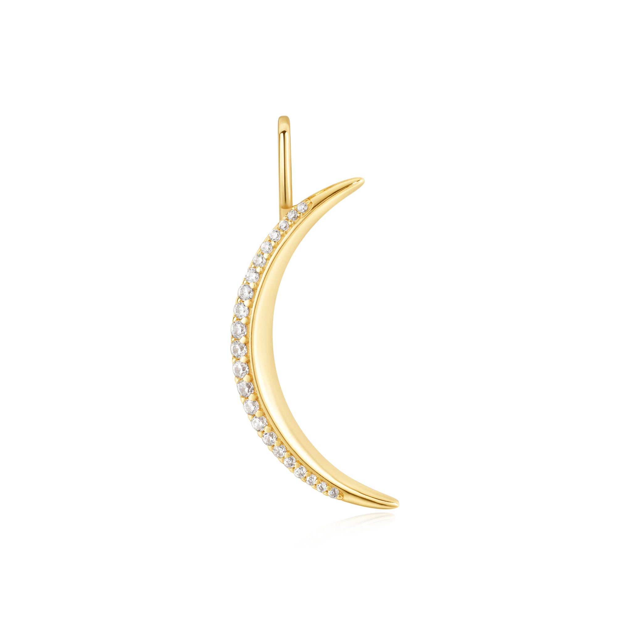 Gold Moon Pavé Charm