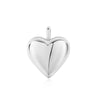 Silver Dome Heart Charm