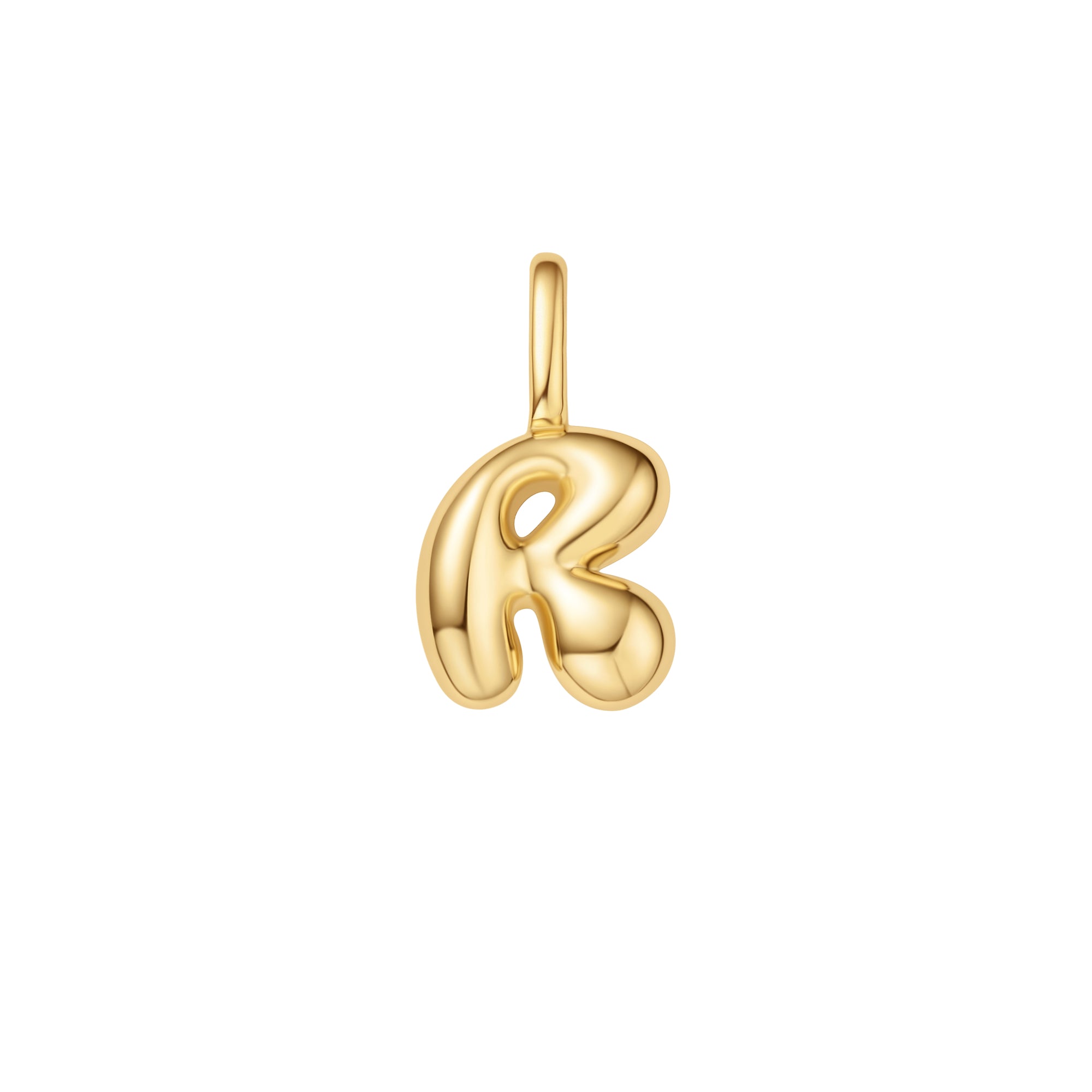 Gold R Letter Charm