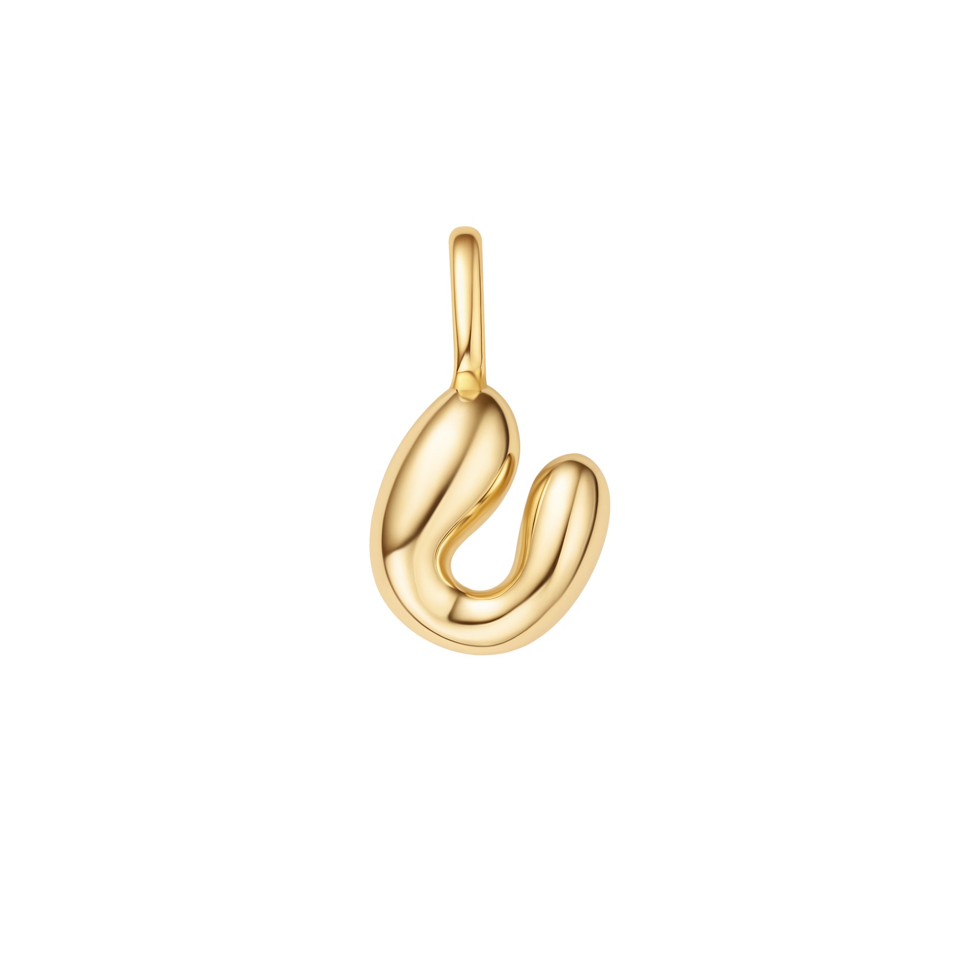 Gold U Letter Charm