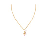 Gold Flower Power Rainbow Charm Necklace