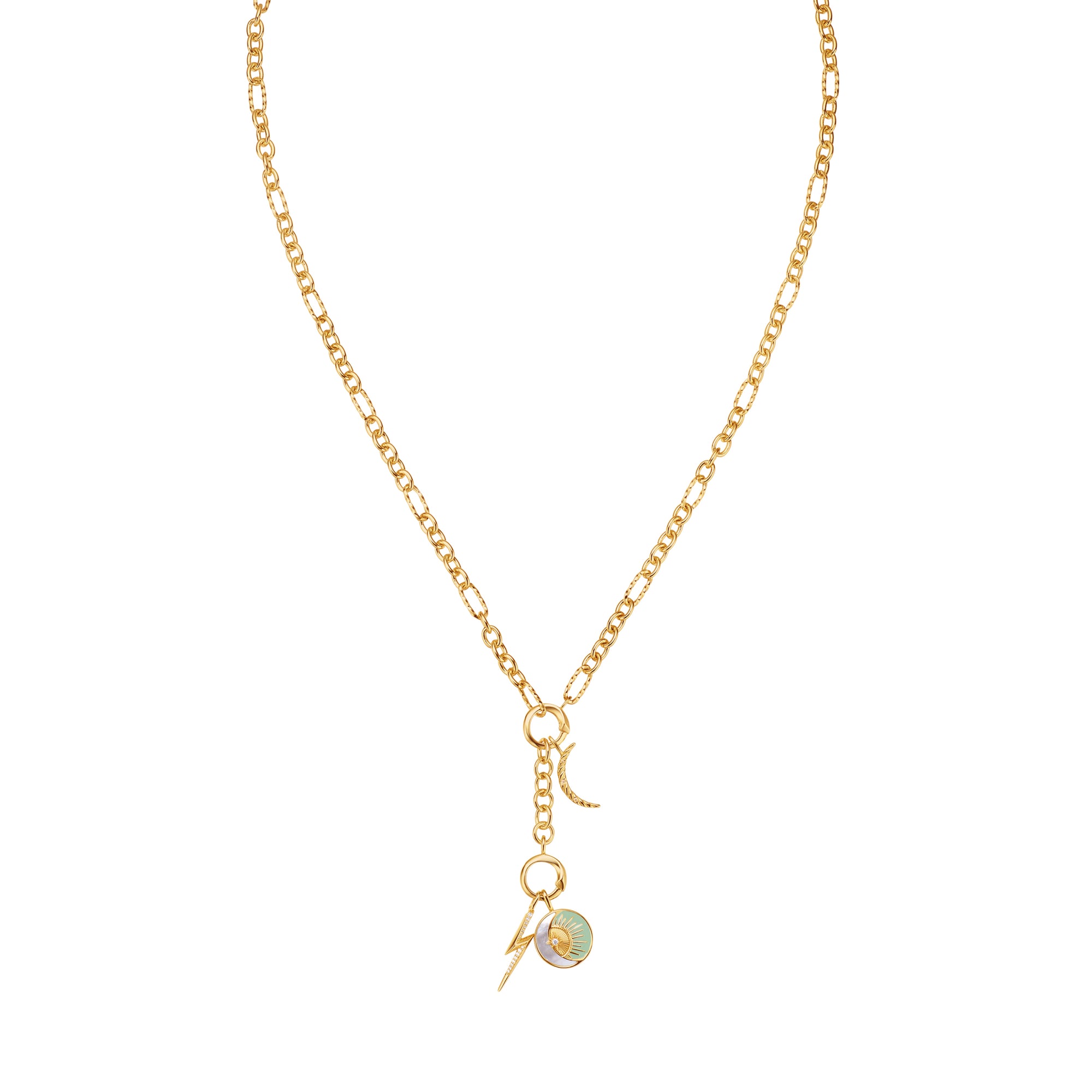 Gold Cosmic Charm Necklace