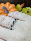 Sapphire and Diamond Bezel Set Stackable Band