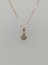 Rose Gold Flower Cluster Pendant