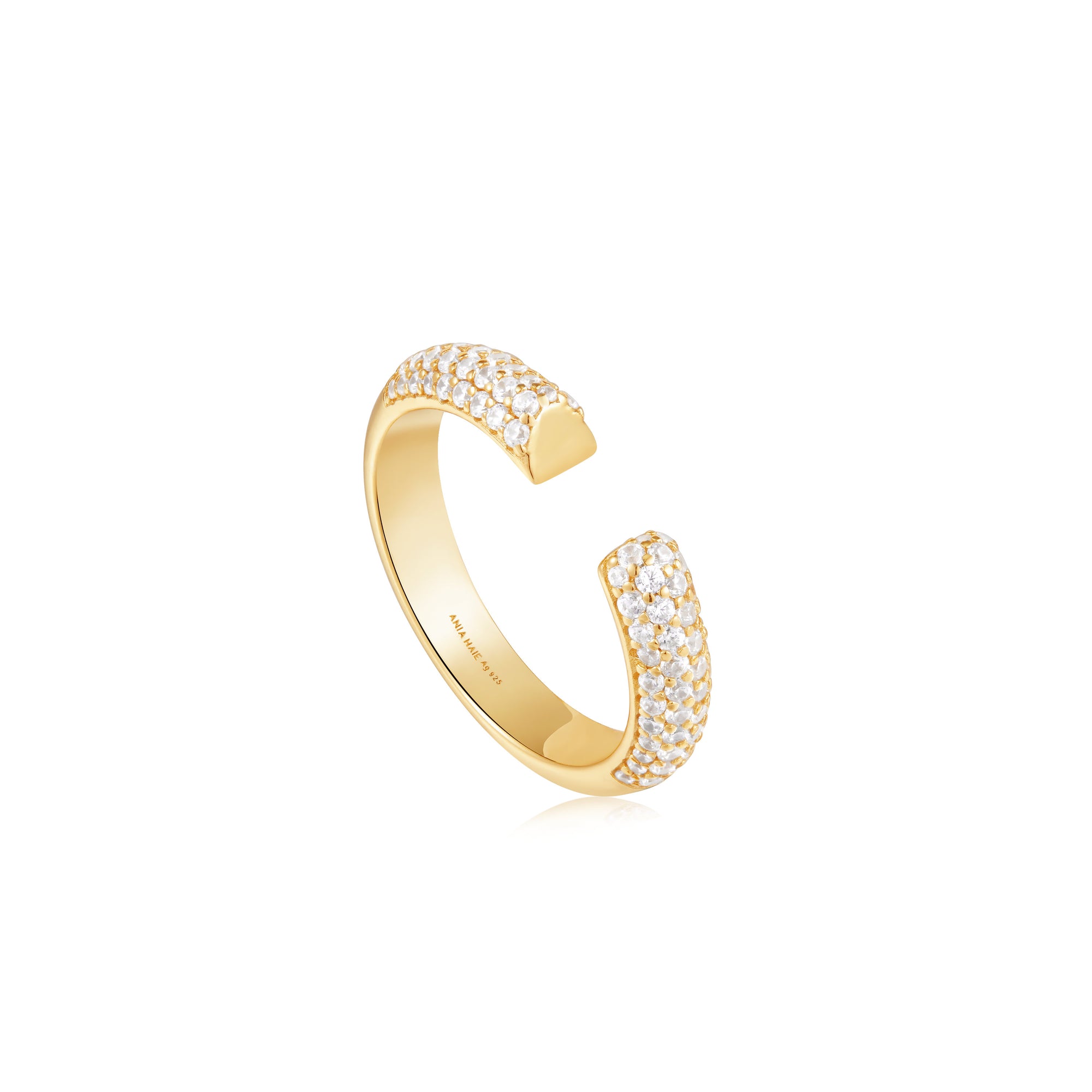 Gold Pavé Adjustable Ring