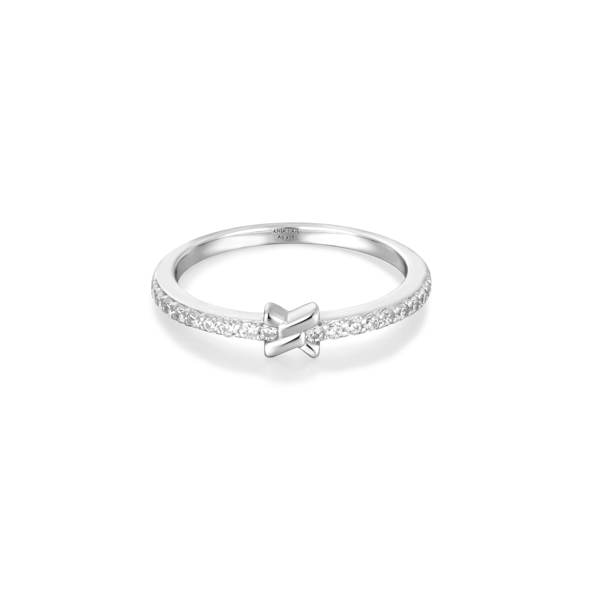 Silver Cross Cubic Zirconia Ring