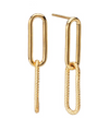 14kt Gold Plated Sterling Silver Paperclip Earrings