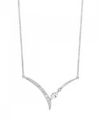 Diamond V-Shaped Chevron Pendant Necklace (1/3 ctw)