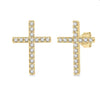 Cross Petite Diamond Fashion Earrings