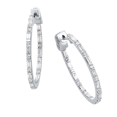 Single Shared Prong' Diamond Eternity Hoops | 439