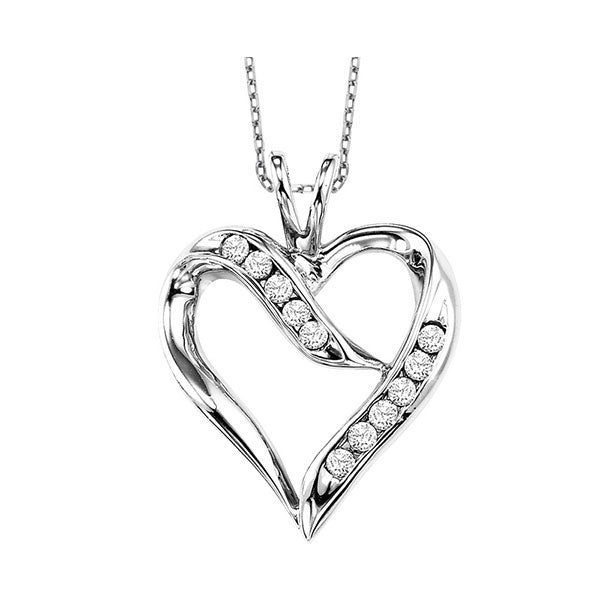 Pink Ice Heart Shaped Pendant Necklace - Lambert Jewelers