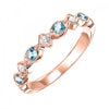 Gemstone and Diamond Stackable Ring