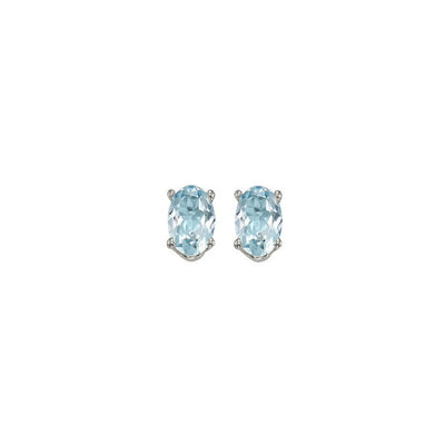 14KT WHITE GOLD 1/2 CTW Gemstone Earrings