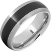 Serinium® Ring with Black Ceramic Inlay and Satin Finish