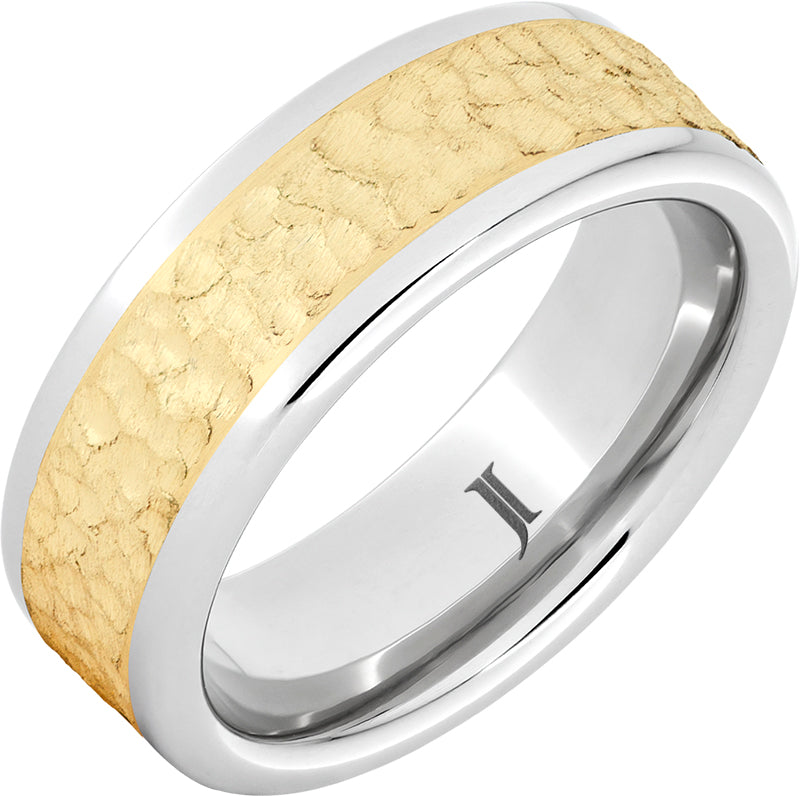 Golden Hammer - Serinium® Ring with 14K Gold Inlay